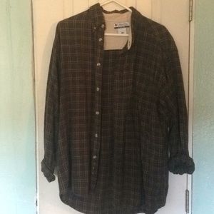 Columbia brown plaid flannel
